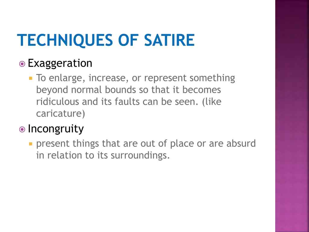 techniques of satire
