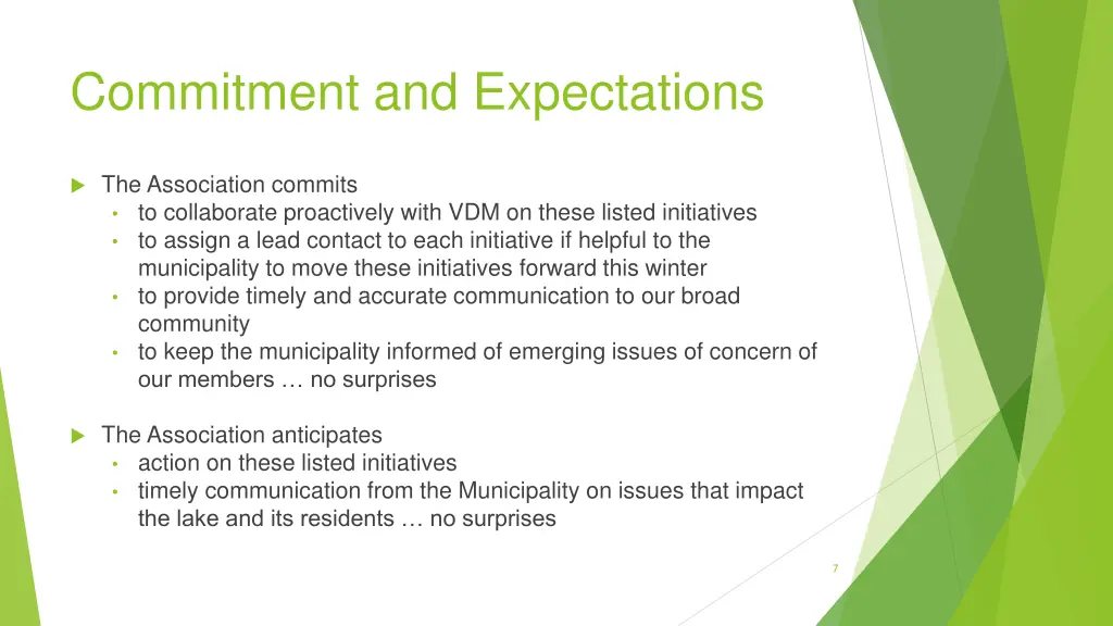 commitment and expectations