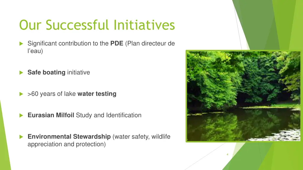our successful initiatives