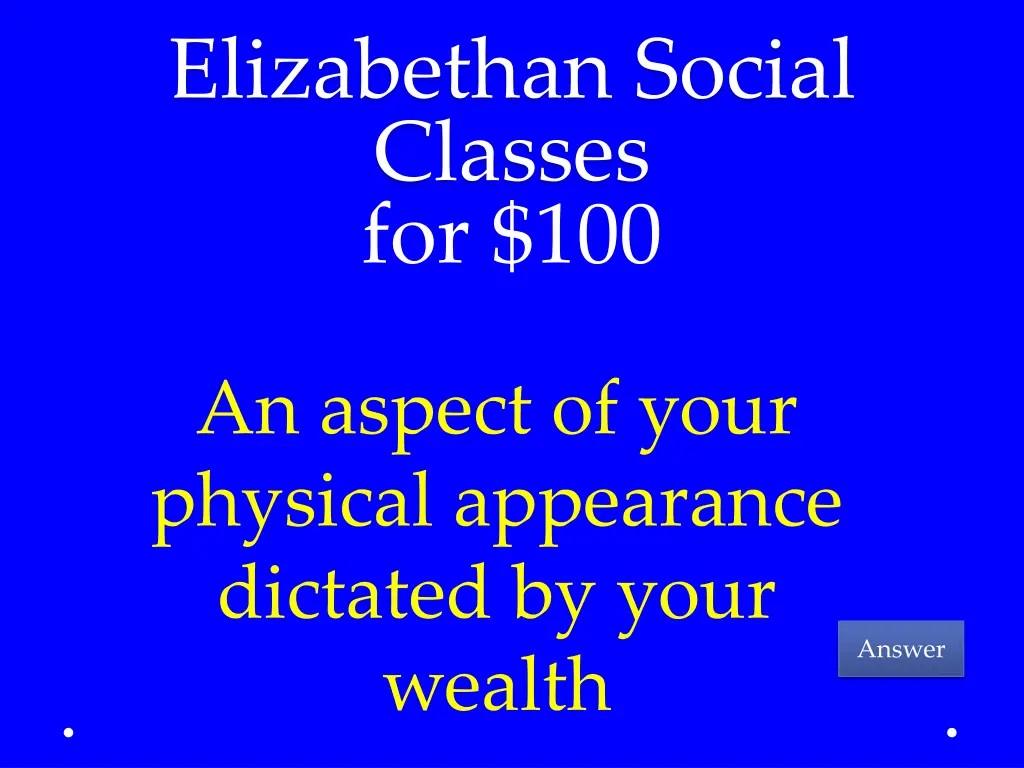 elizabethan social classes for 100