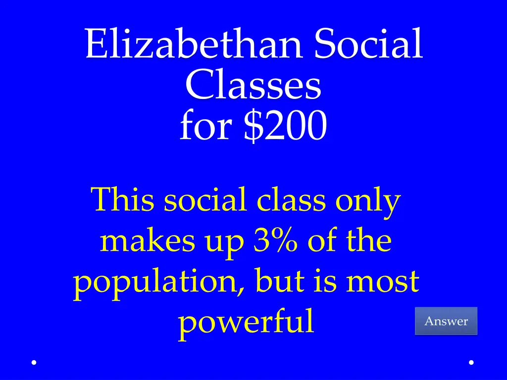 elizabethan social classes for 200