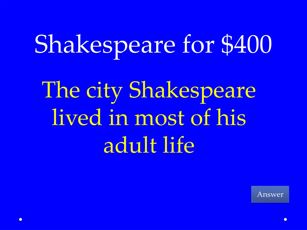 shakespeare for 400