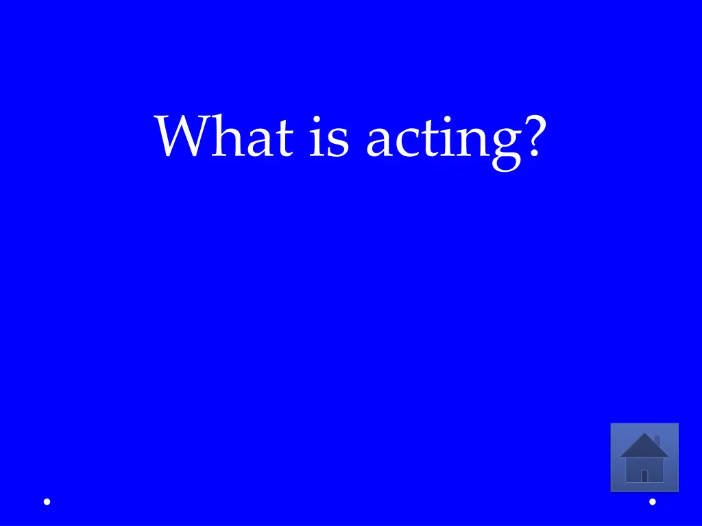 what is acting