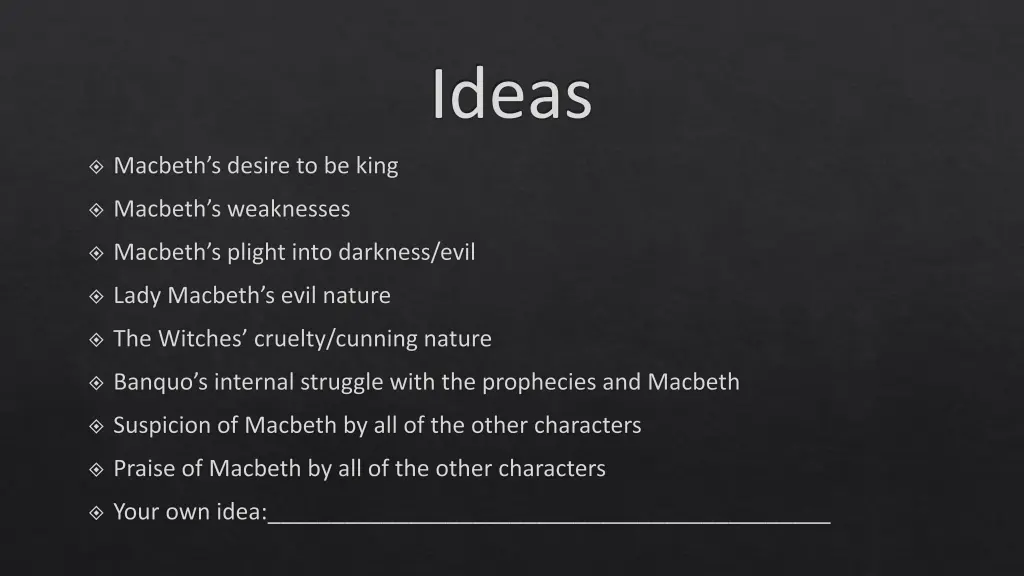 ideas