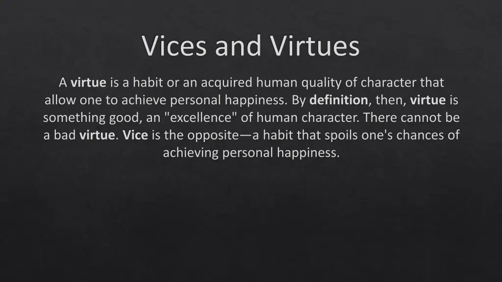 vices and virtues