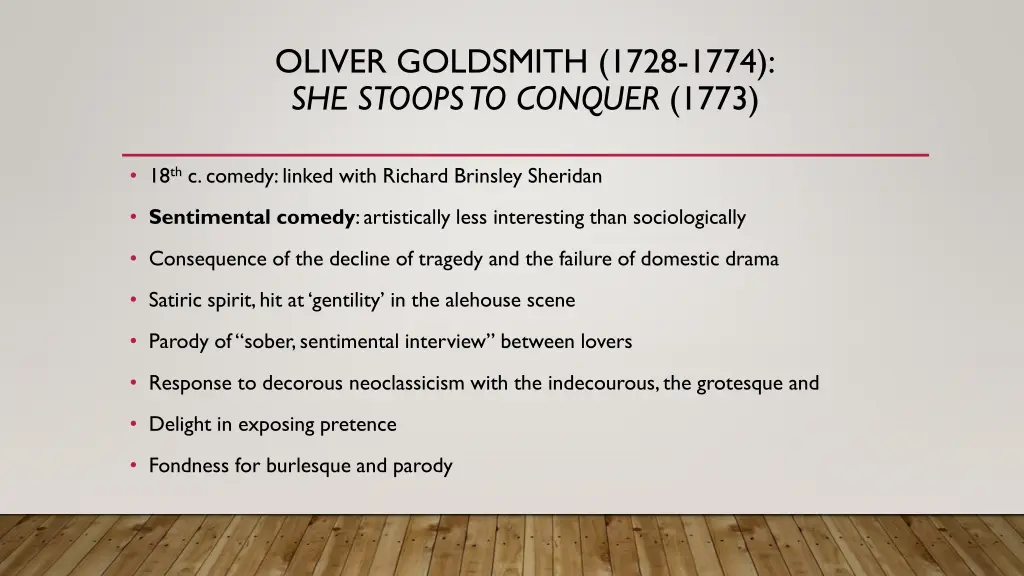 oliver goldsmith 1728 1774 she stoops to conquer