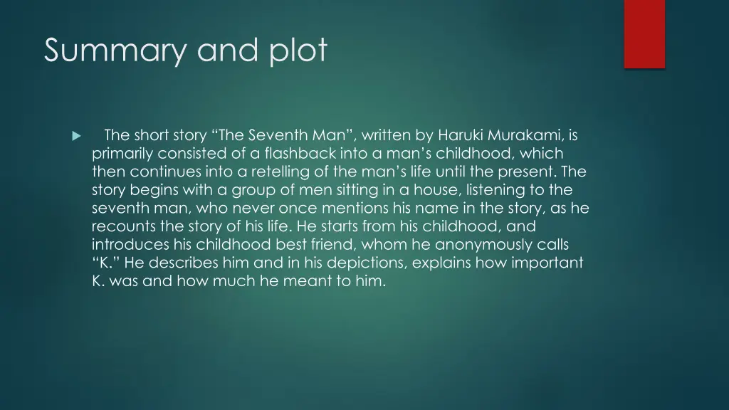 summary and plot