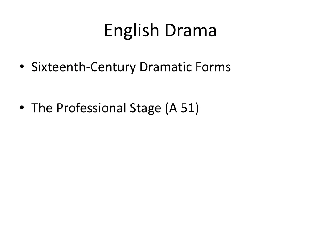 english drama 1