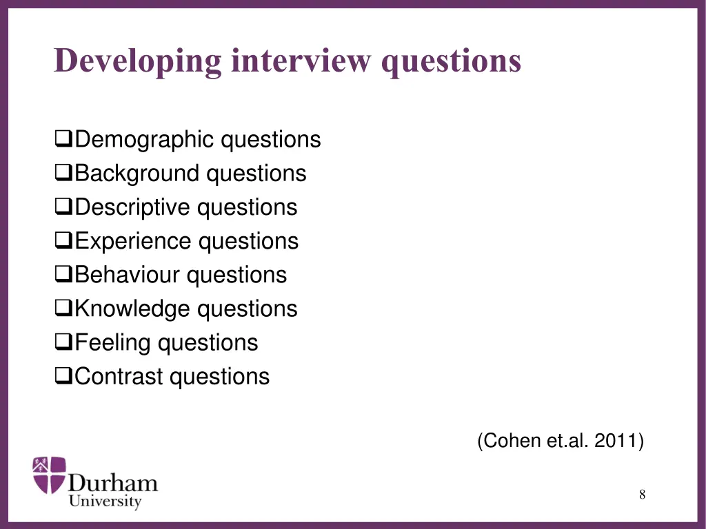 developing interview questions
