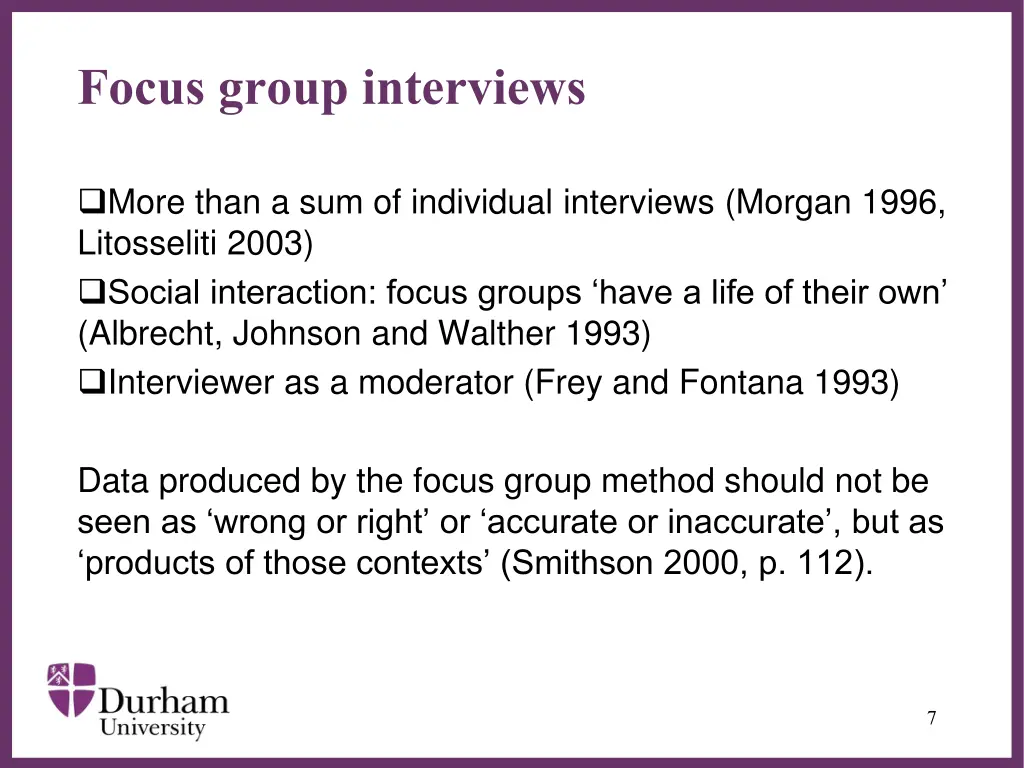 focus group interviews