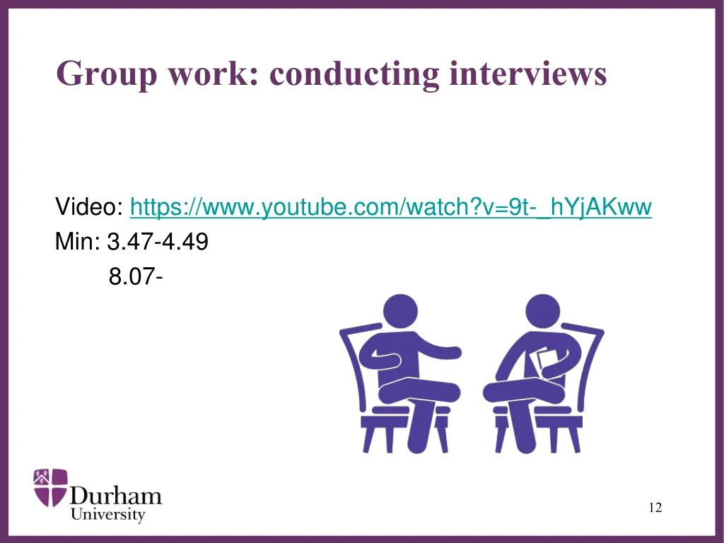 group work conducting interviews