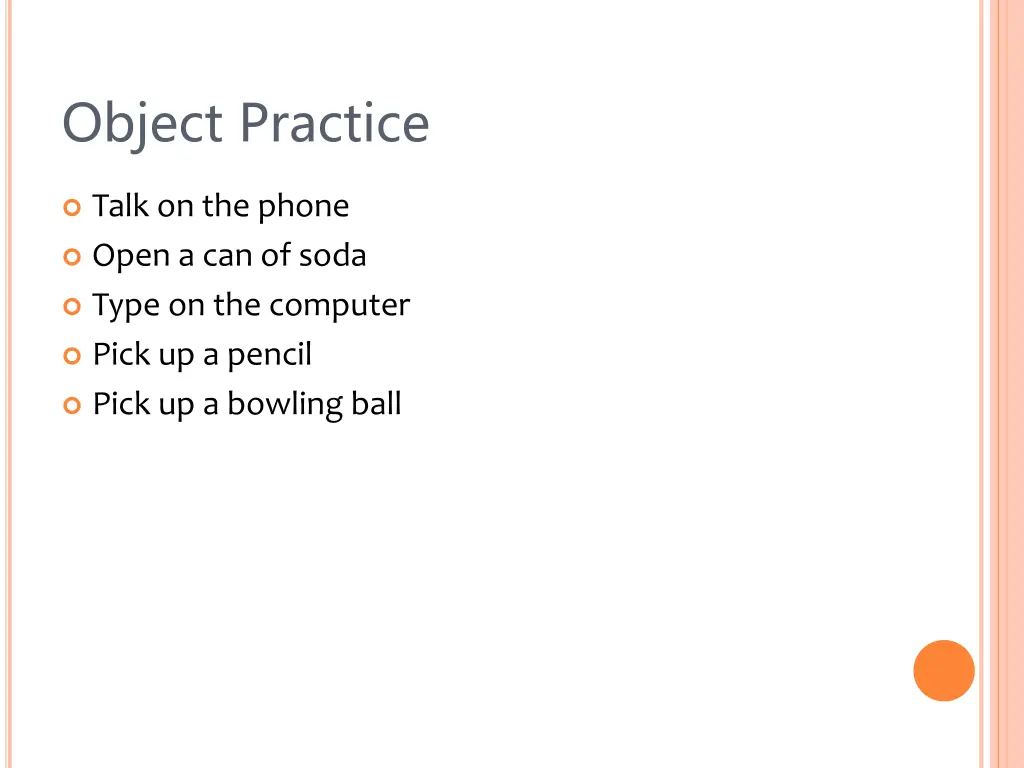 object practice