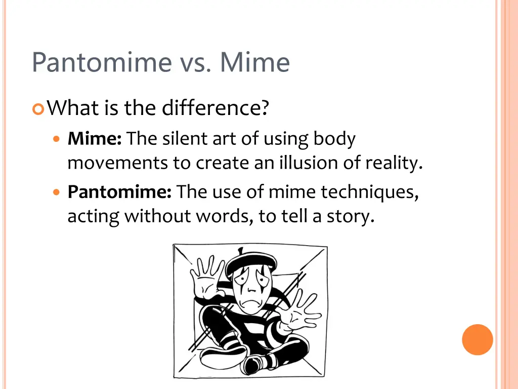 pantomime vs mime