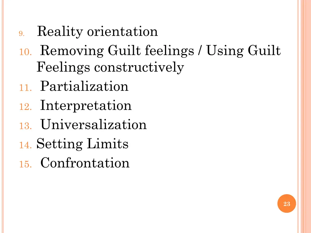reality orientation