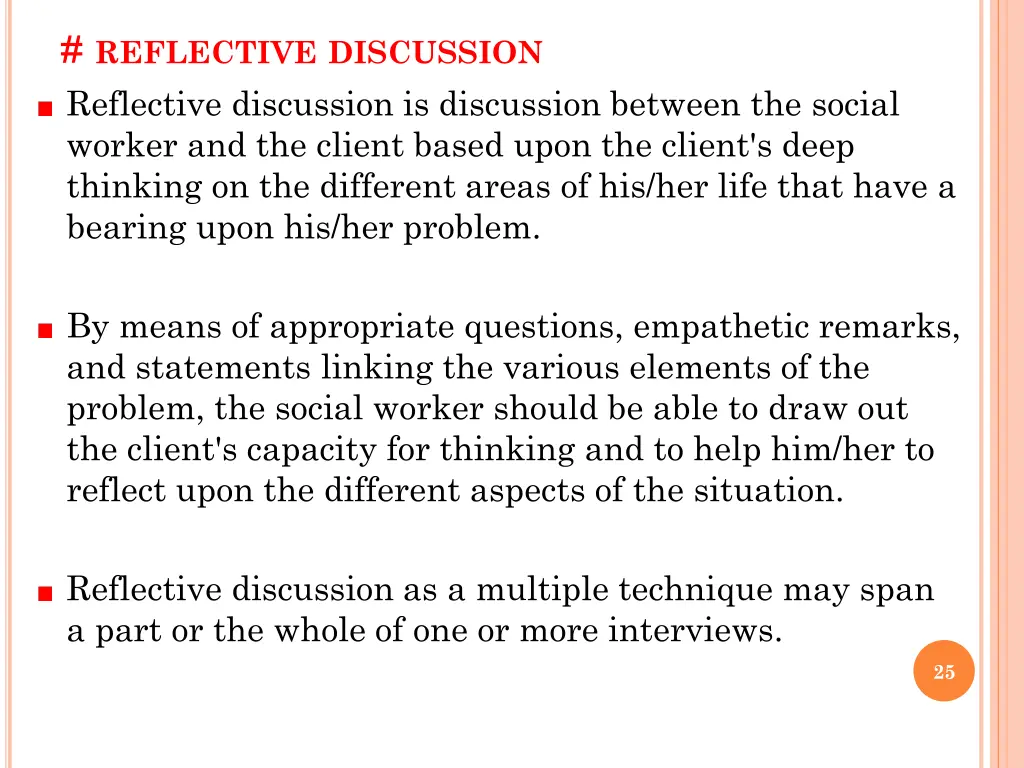 reflective discussion reflective discussion