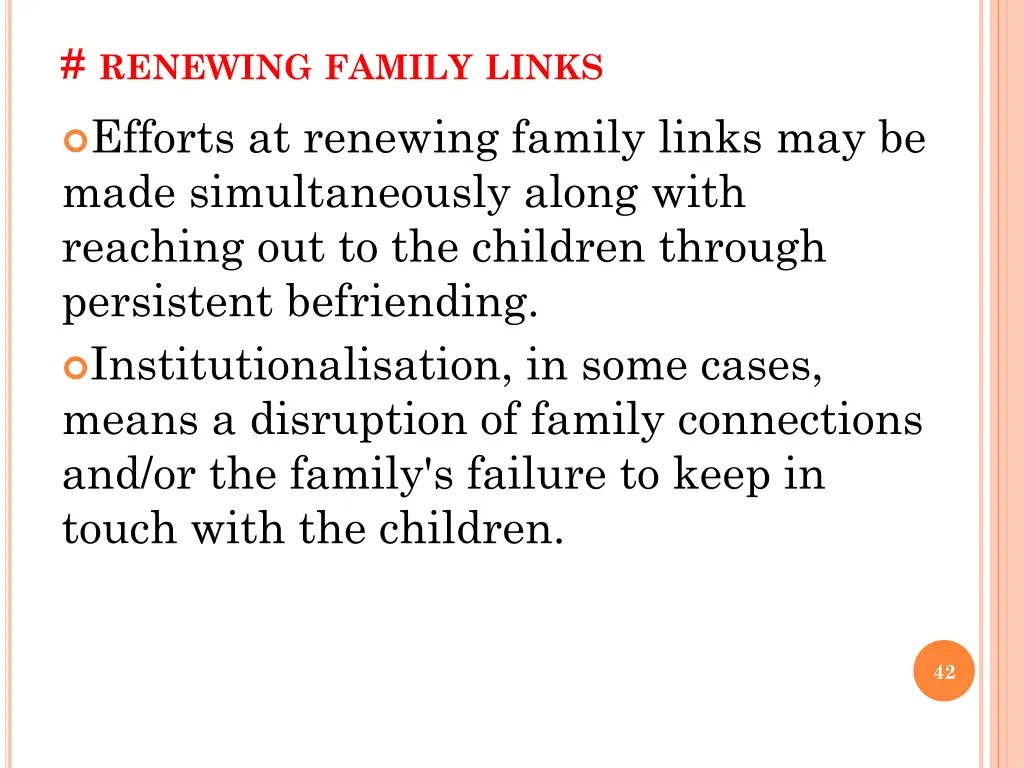 renewing family links