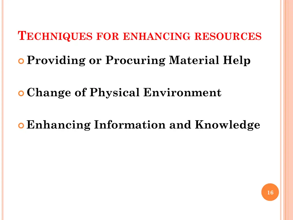 t echniques for enhancing resources