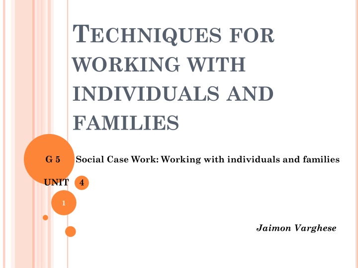 t echniques for working with individuals
