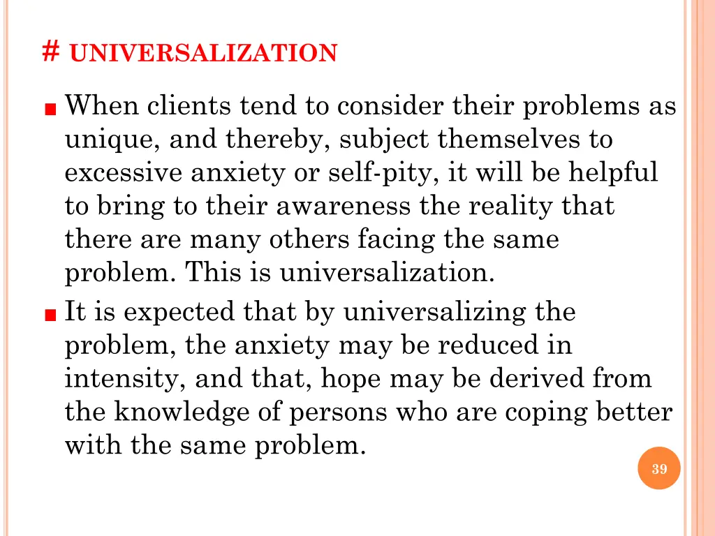 universalization