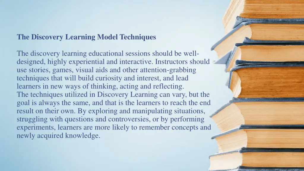the discovery learning model techniques