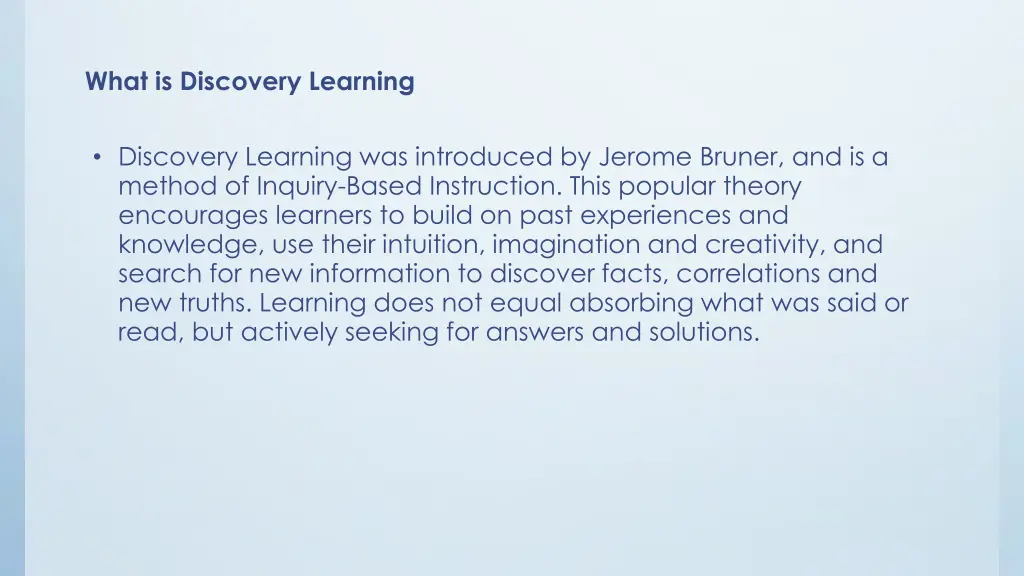 what is discovery learning