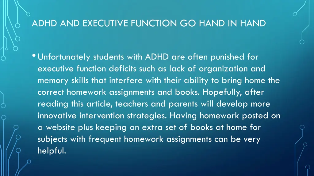 adhd and executive function go hand in hand