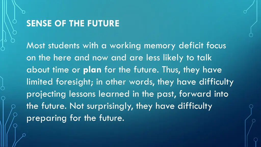 sense of the future