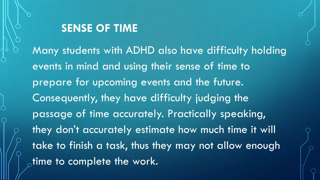 sense of time