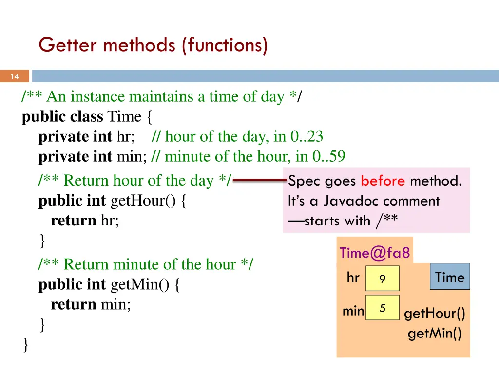 getter methods functions