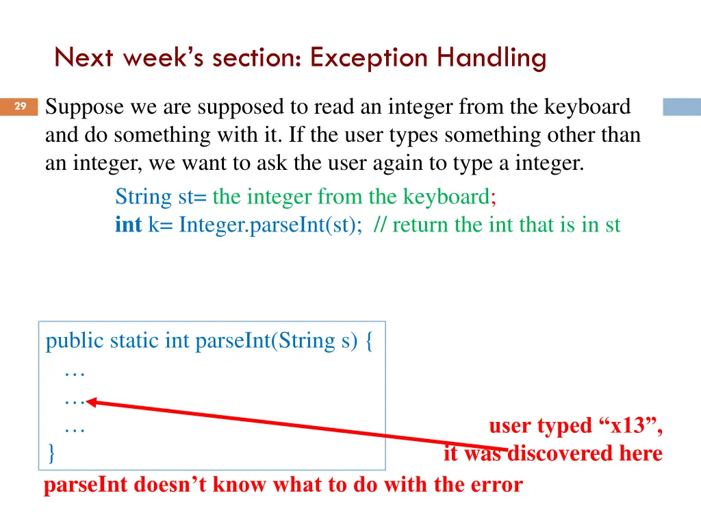next week s section exception handling