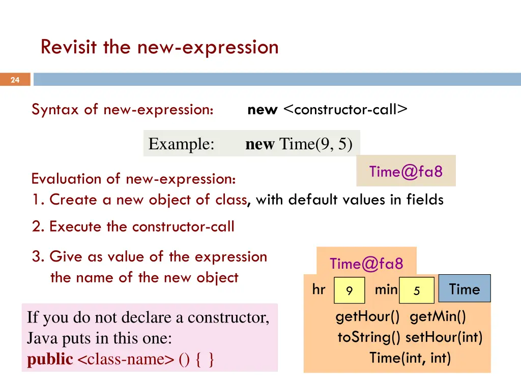 revisit the new expression