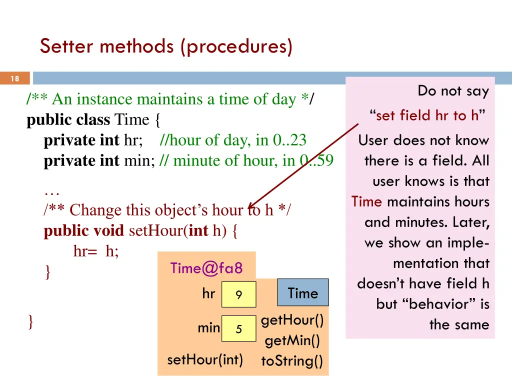 setter methods procedures 1