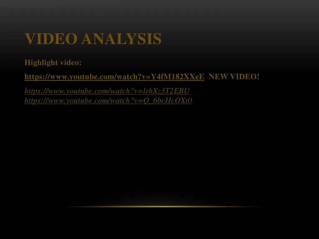 video analysis