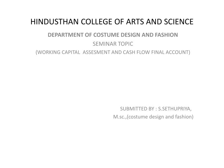 hindusthan college of arts and science