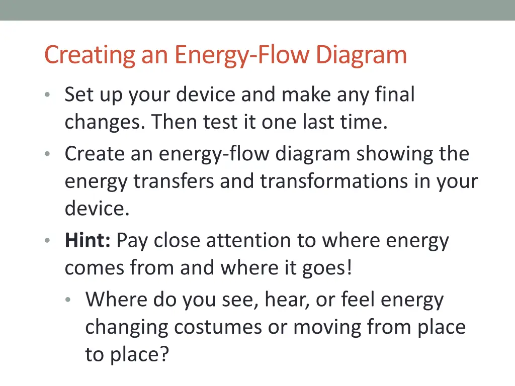 creating an energy flow diagram