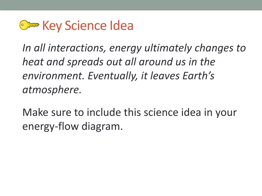 key science idea