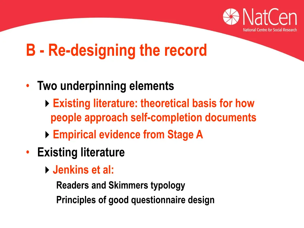 b re designing the record