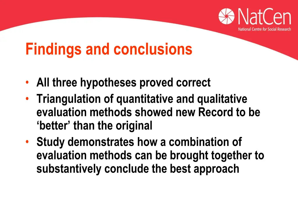findings and conclusions