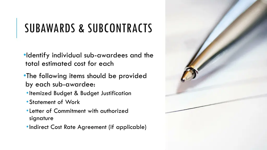 subawards subcontracts