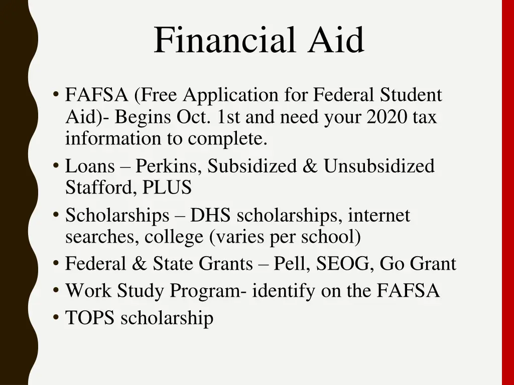 financial aid