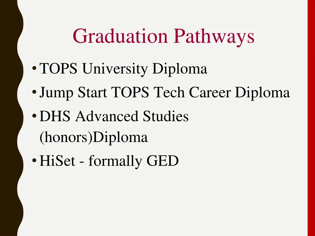 graduation pathways