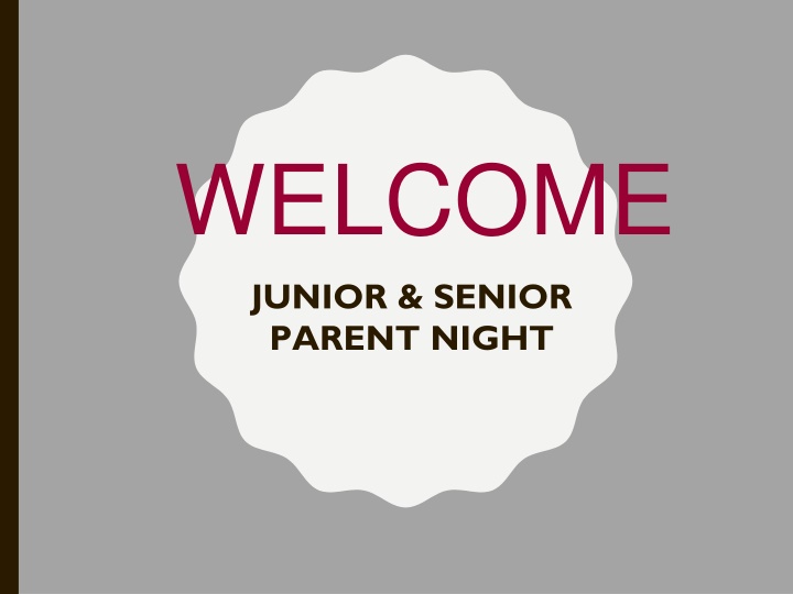 welcome junior senior parent night