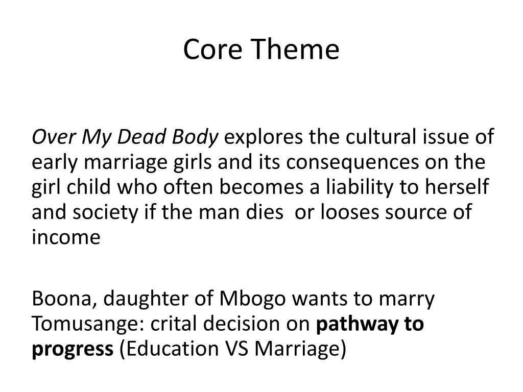 core theme