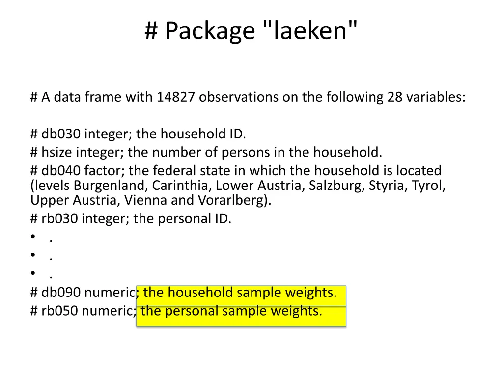 package laeken 1
