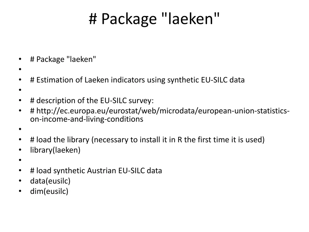 package laeken