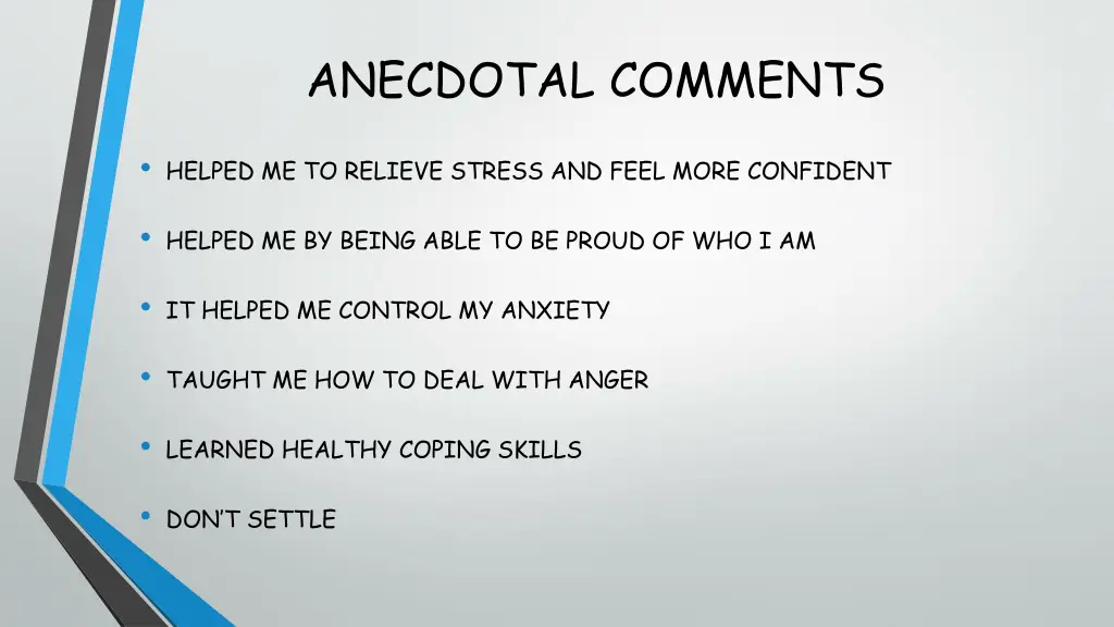 anecdotal comments