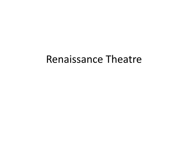renaissance theatre