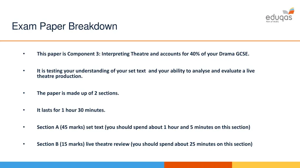 exam paper breakdown