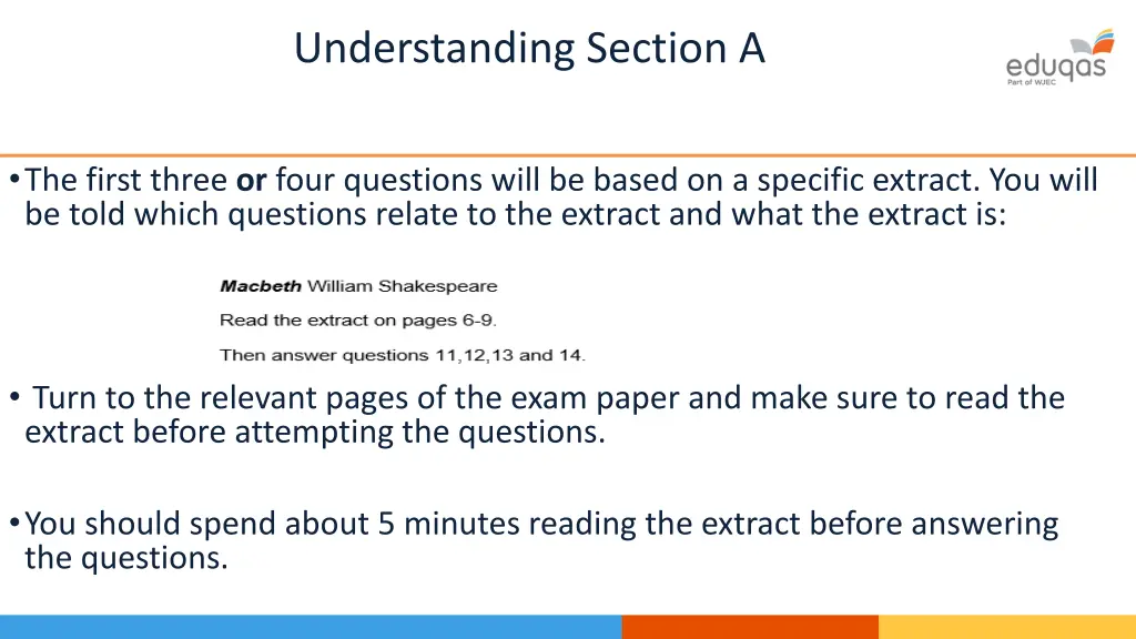 understanding section a
