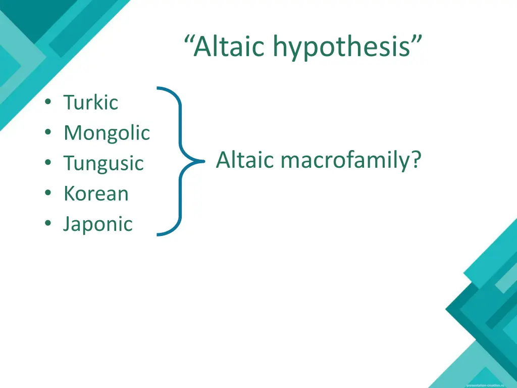 altaic hypothesis